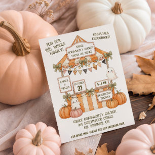 Country Chic Trunk or Treat Halloween Party Invitation