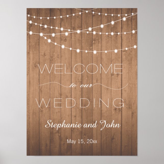 Country chic Welcome wedding sign (Front)