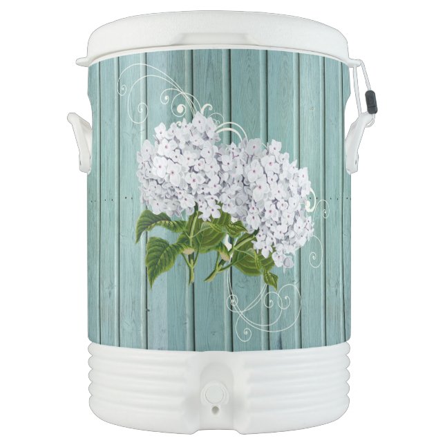 Country Chic Wood Look Igloo Beverage Dispenser (Front)