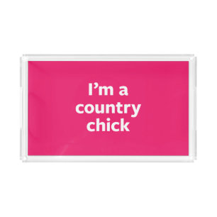 Country Chick Acrylic Tray