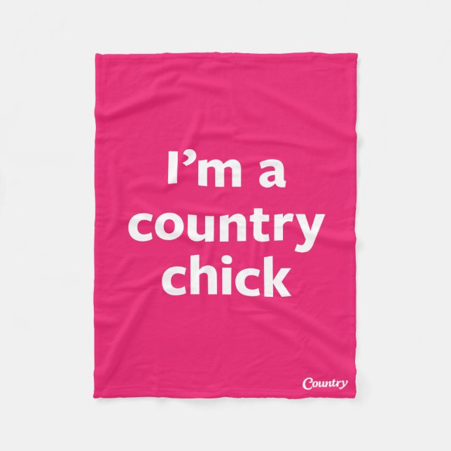 Country Chick Fleece Blanket (Front)