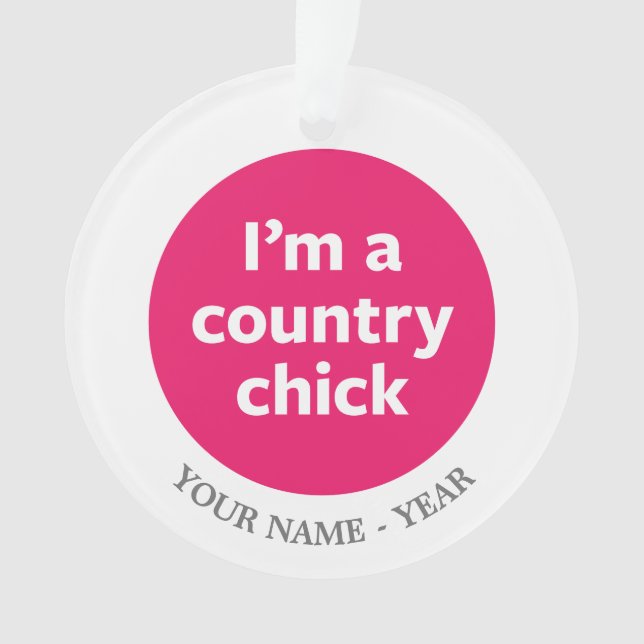 Country Chick Ornament (Front)