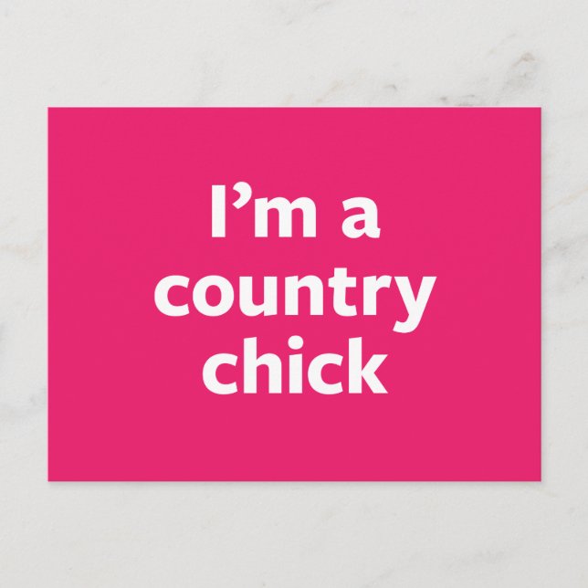 Country Chick Postcard (Front)
