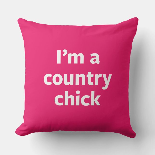 Country Chick Throw Pillow (Front)