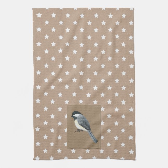 Country Chickadee Kitchen Towel (Vertical)