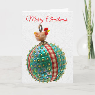 Country Chicken Christmas Card