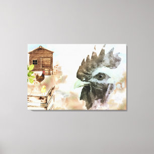 *~ Country Chicken Coop Hen Farm House Chic Rustic Canvas Print