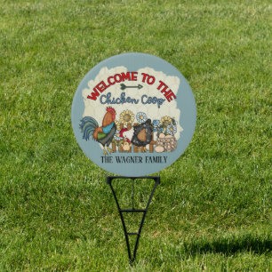 Country chicken coop welcome sign