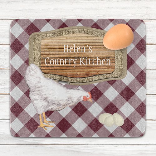 Country Chicken Cutting Board