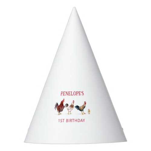 Country Chicken Farm Animal Birthday Party Hat