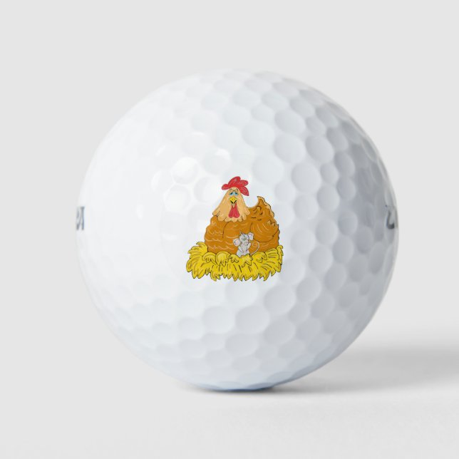 Country Chicken Mouse Golf Balls (Front)