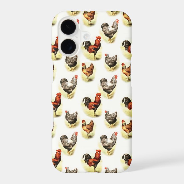 Country Chicken Pattern Iphone Case (Back)