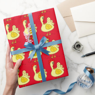 Country Chicken tiled wrapping paper