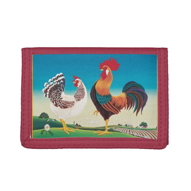 Country Chickens Tri-fold Wallet (Front)