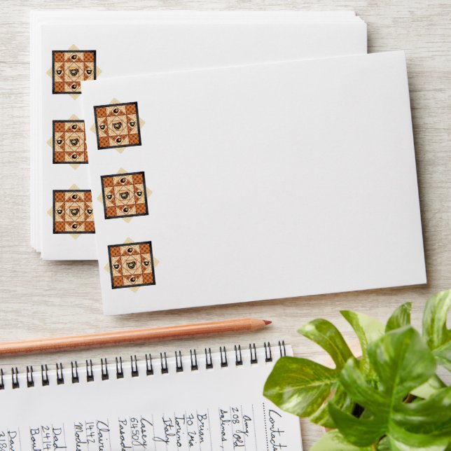 Country Chicks Quilt Square Envelope (Stacked)