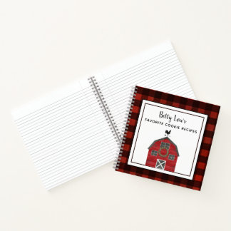 Country Christmas Barn Farmhouse Style Add Name  Notebook