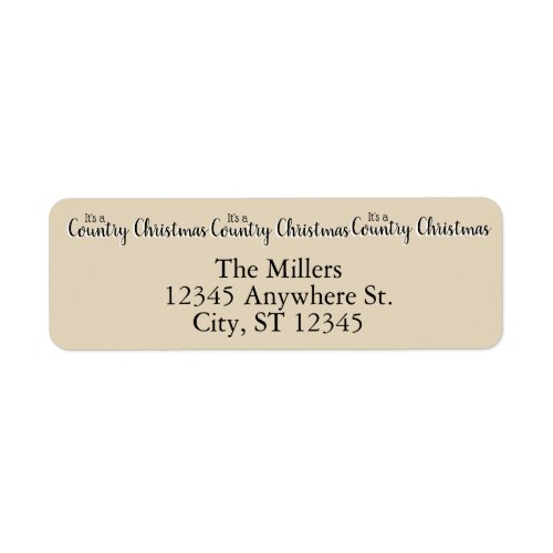 Country Christmas Beige Rustic Pretty Personalized Label