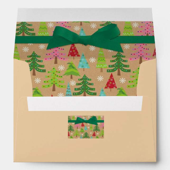 Country Christmas Card Envelope Return Address (Back (Bottom))