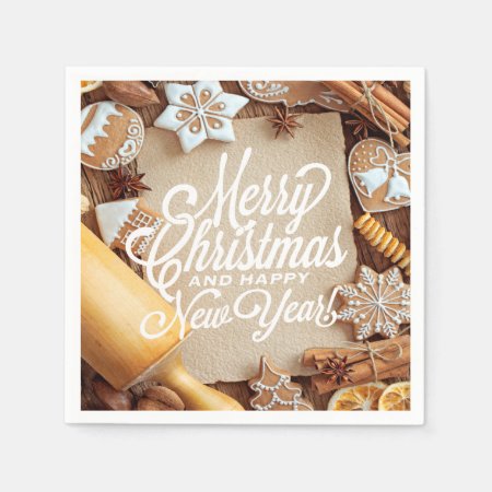 Country Christmas Cookie Serving Paper Napkins