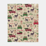 Country Christmas Fleece Blanket