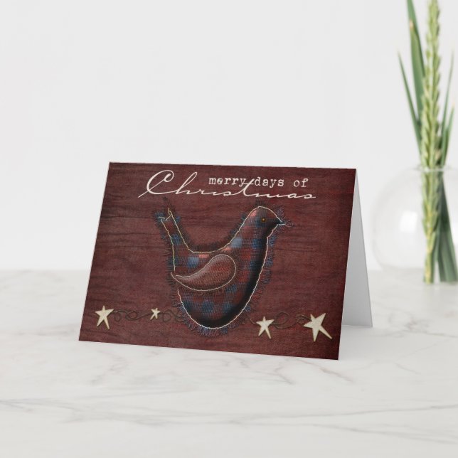 Country  Christmas Greeting Card (Front)