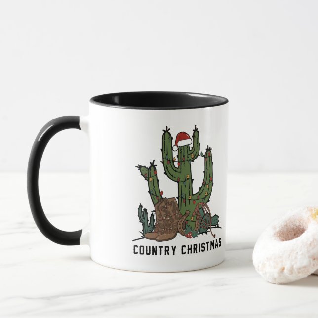 Country Christmas Mug (With Donut)