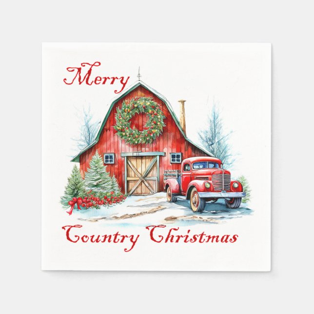 Country Christmas Napkins (Front)