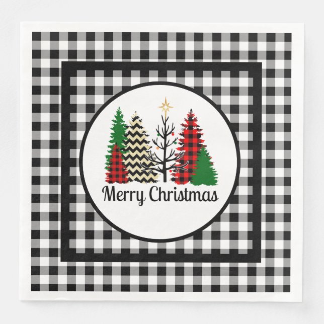 Country Christmas Paper Dinner Napkins (Front)