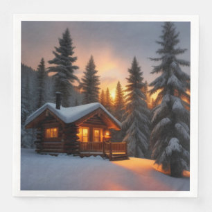 Country Christmas Paper Dinner Napkins