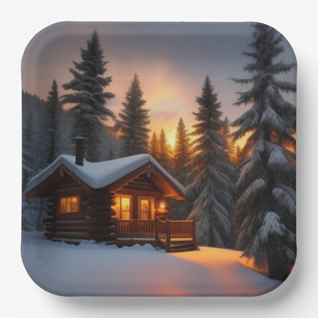 Country Christmas Paper Plates (Front)