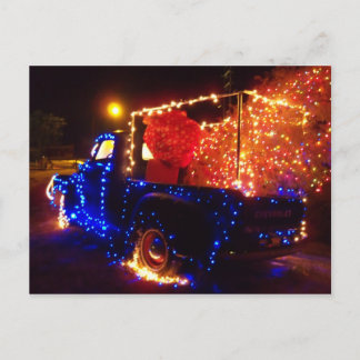 Country Christmas Pickup Truck Christmas Postcard