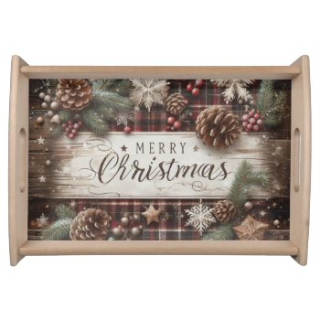 Country Christmas Serving Tray by ChristmasTimeByDarla at Zazzle