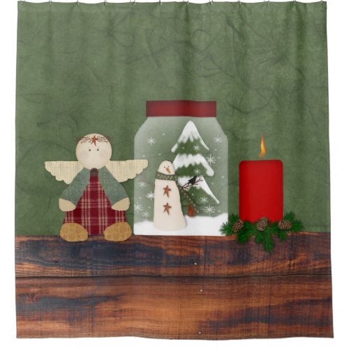 Country Christmas Shower Curtain