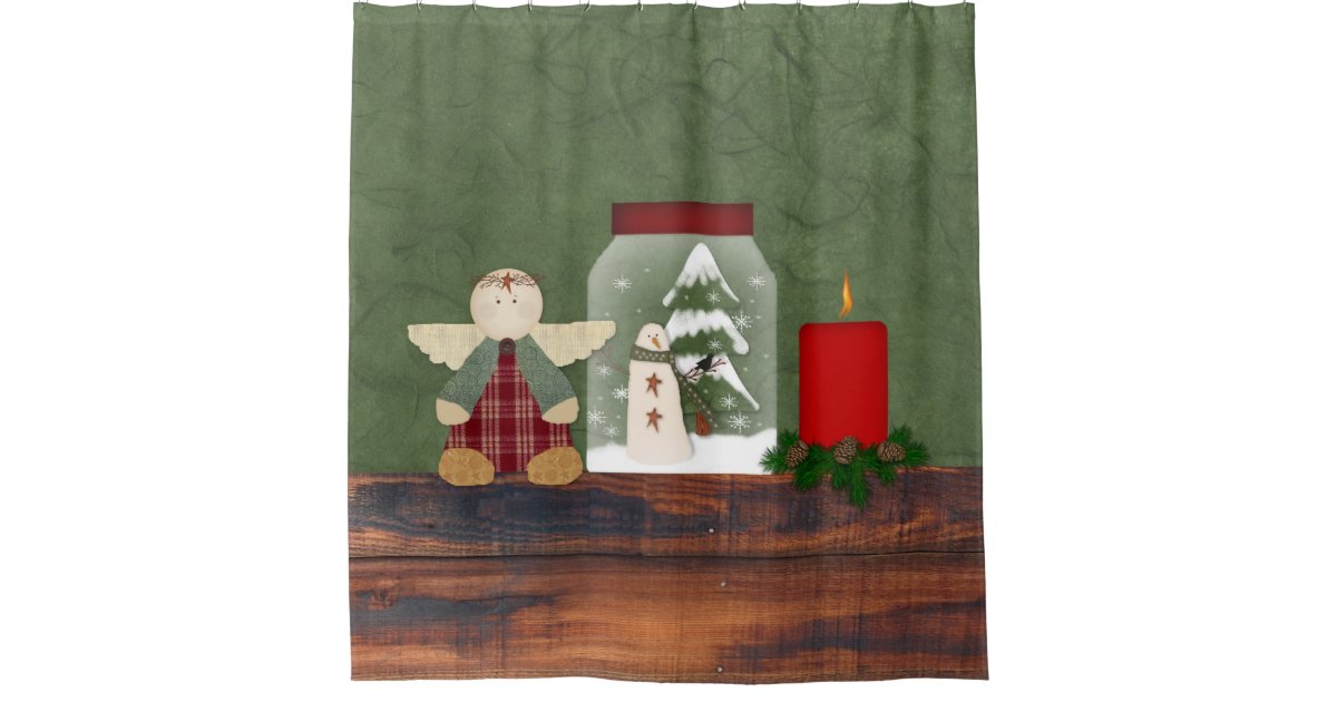 Country Christmas Shower Curtain Zazzle