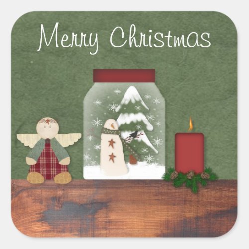 Country Christmas Sticker