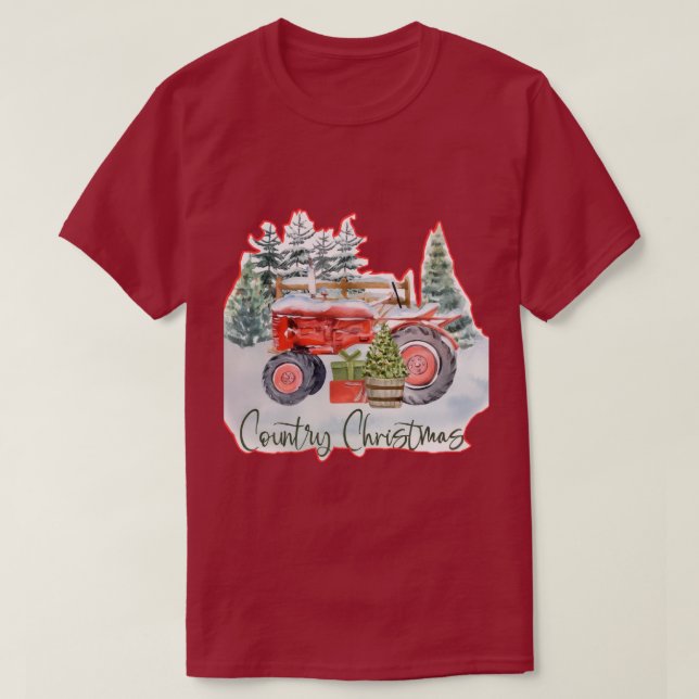 Country Christmas  T-Shirt (Design Front)