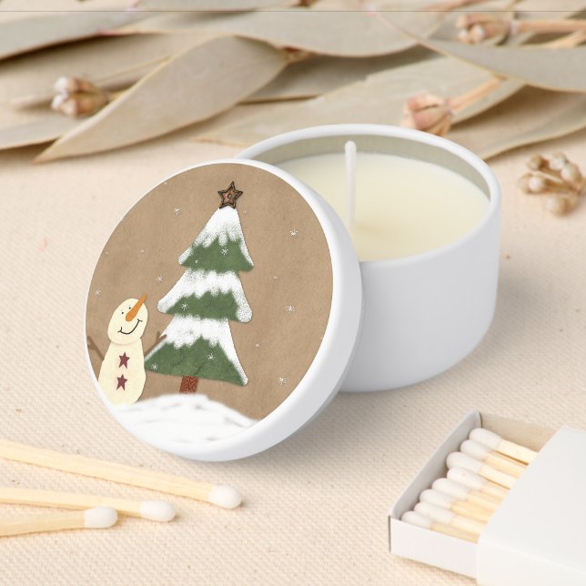 Country Christmas Tree Mini Candle Favors (Insitu)