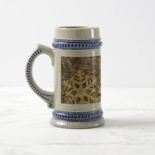 Country Christmas Tree With Snow Flakes Beer Stein