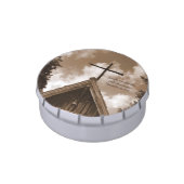 Country Church Candy Sepia Anniversary Party Favor Tin (Side)
