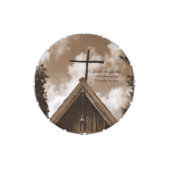 Country Church Candy Sepia Anniversary Party Favor Tin (Top)
