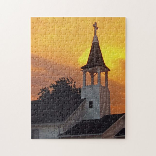 Country Church Jigsaw Puzzle (Vertical)