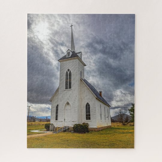 COUNTRY CHURCH JIGSAW PUZZLE | Zazzle.com