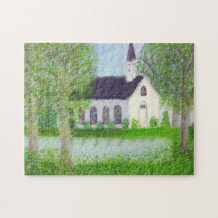 Country Church Jigsaw Puzzle | Zazzle.com