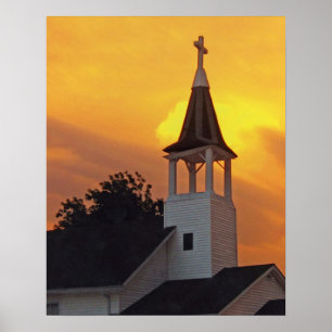 Country Church Poster