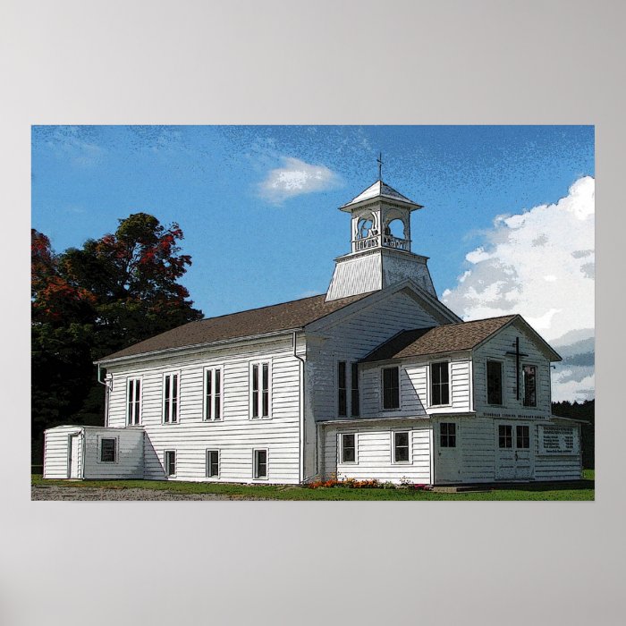 Country Church Posters