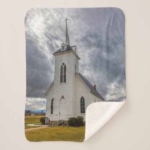 COUNTRY CHURCH SHERPA BLANKET