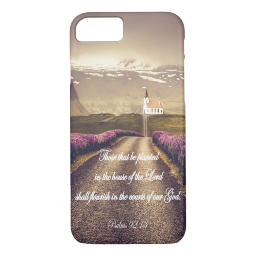 Country Church with Psalms ScriptureBible Verse iPhone 87 Case