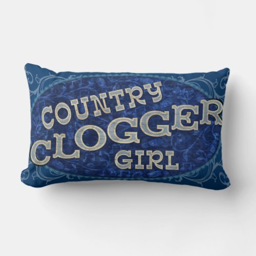Country Clogger Girl Clogging Lumbar Pillow
