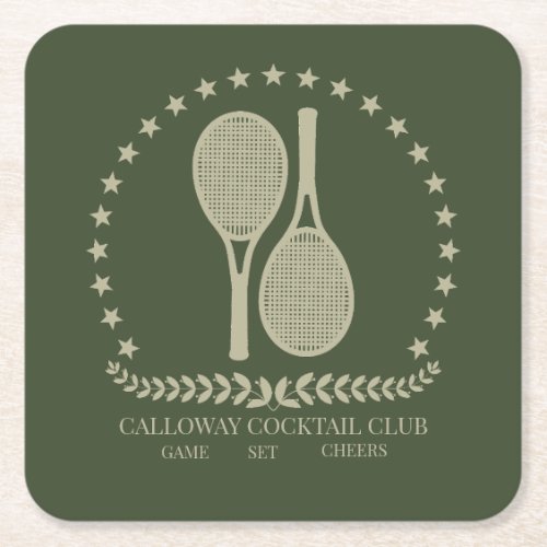 Country Club Aesthetic Tenniscore Custom Coasters