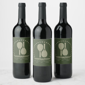 Country Club Aesthetic Wine Bottle Labels Favors